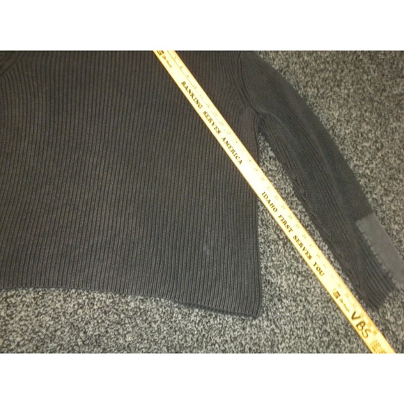 Orvis Henley Sweater Mens XL Black Fisherman Rib Knit Outdoor Gorpcore Hiking - Picture 14 of 14